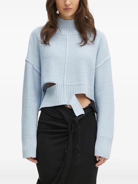 MM6 Maison Margiela high-neck sweater - Blue - zdjęcie produktu nr 1