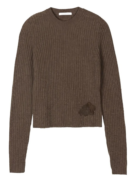 Cecilie Bahnsen Blas nordic rib pullover - Brown - zdjęcie produktu nr 1