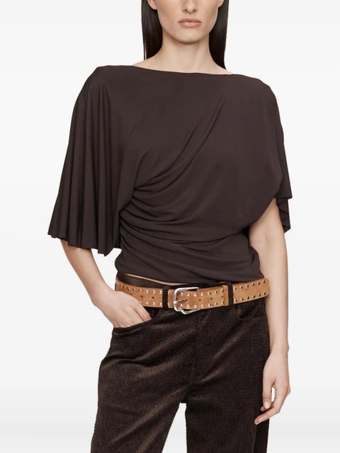Christopher Esber fluted jersey top - Brown - zdjęcie produktu nr 1