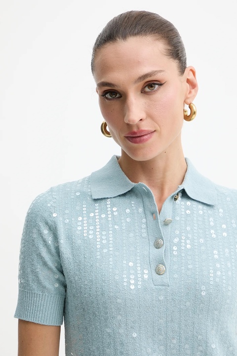 Marella sweter damski kolor niebieski lekki 2523366184200 - zdjęcie produktu nr 1