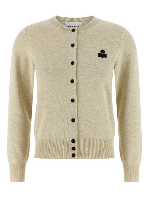 MARANT ÉTOILE Mona logo-patch cardigan - Neutrals - zdjęcie produktu nr 1