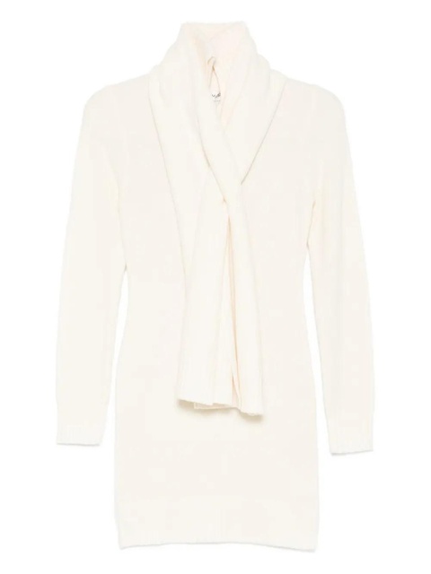 Aya Muse Amar scarf mini dress - Neutrals - zdjęcie produktu nr 1