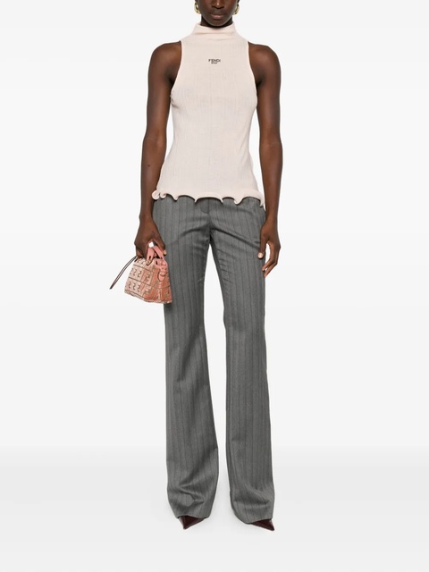 FENDI ribbed mock-neck top - Pink - zdjęcie produktu nr 2