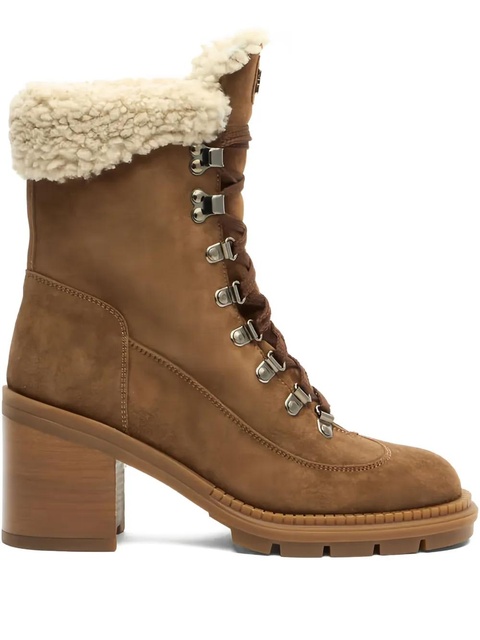 Casadei lace-up shearling boots - Brown - zdjęcie produktu nr 1
