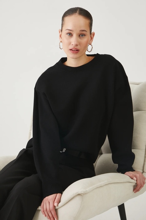 Medicine sweter damski kolor czarny lekki - zdjęcie produktu nr 1