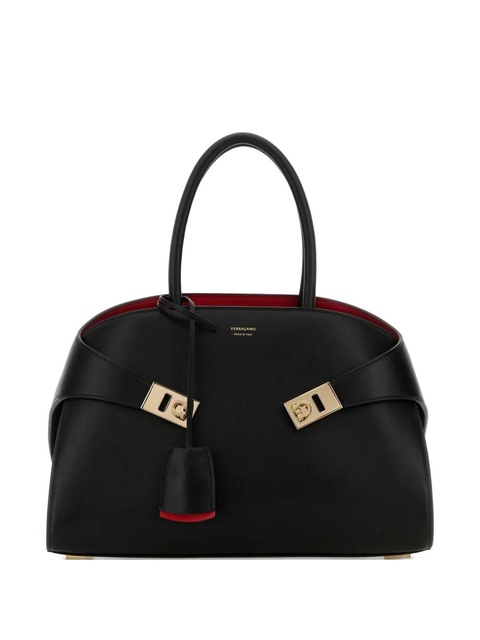 Ferragamo medium Hug leather tote bag - Black - zdjęcie produktu nr 1