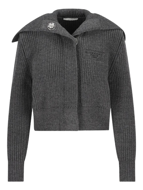 Givenchy logo-embroidered cardigan - Grey - zdjęcie produktu nr 1