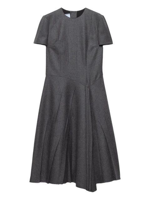 Prada asymmetrical short-sleeve midi dress - Grey - zdjęcie produktu nr 1