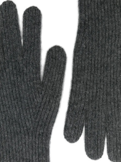 TOTEME cashmere ribbed gloves - Grey - zdjęcie produktu nr 2