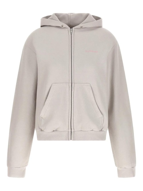 Balenciaga logo-embroidery zip-up hoodie - Grey - zdjęcie produktu nr 1