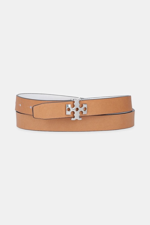 Tory Burch pasek skórzany dwustronny Logo damski kolor biały 157857-137 - zdjęcie produktu nr 1
