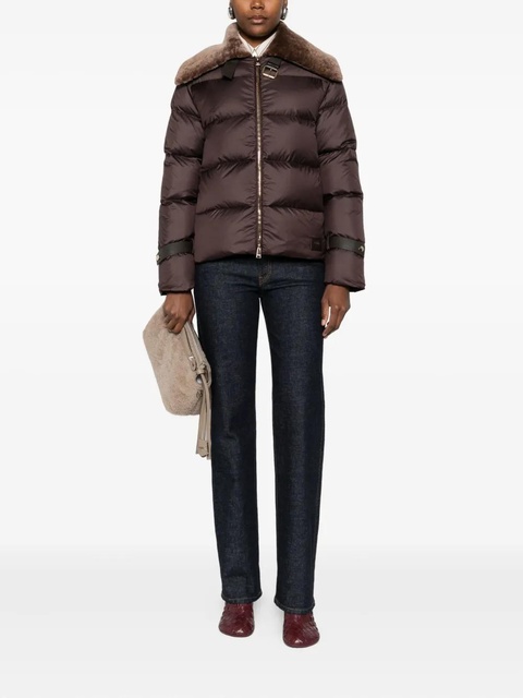 FENDI shearling-collar ski jacket - Brown - zdjęcie produktu nr 2