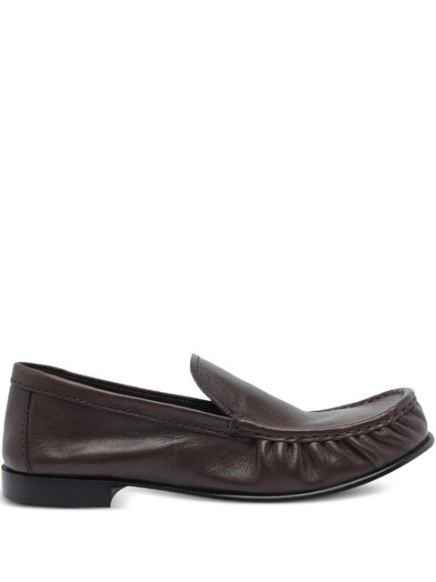 Miu Miu logo-detail leather loafers - Brown - zdjęcie produktu nr 2