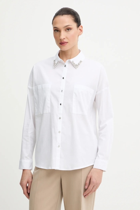 Morgan koszula damska kolor biały relaxed z kołnierzykiem klasycznym CRISTO - zdjęcie produktu nr 1