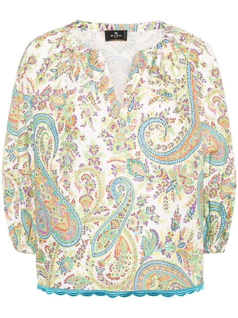 ETRO paisley-print cotton blouse - Multicolour - zdjęcie produktu nr 1