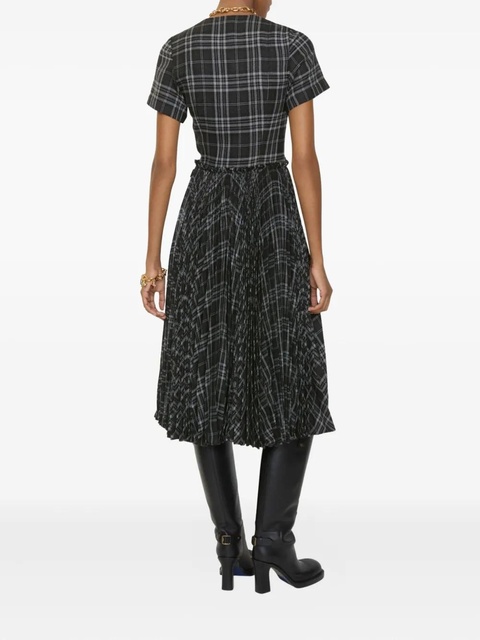 Burberry pleated short-sleeve midi dress - Grey - zdjęcie produktu nr 2