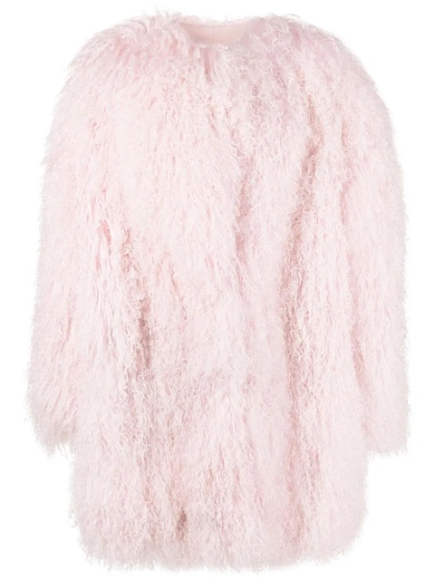 Magda Butrym shag shearling long coat - Pink - zdjęcie produktu nr 1