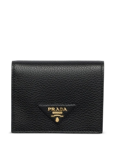 Prada small textured leather wallet - Black - zdjęcie produktu nr 1