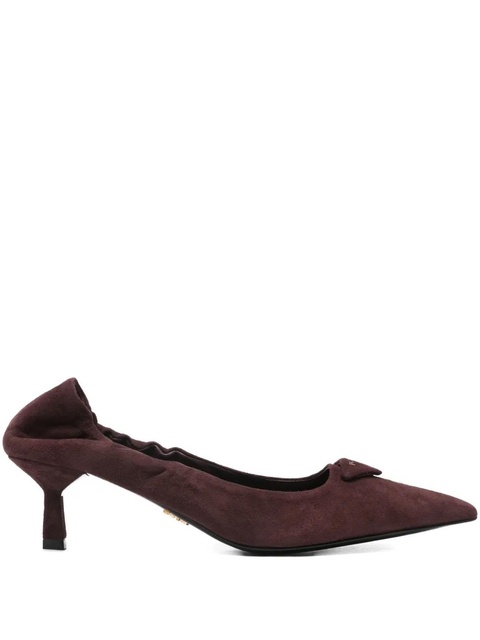 Prada pointed-toe kitten-heel pumps - Red - zdjęcie produktu nr 1