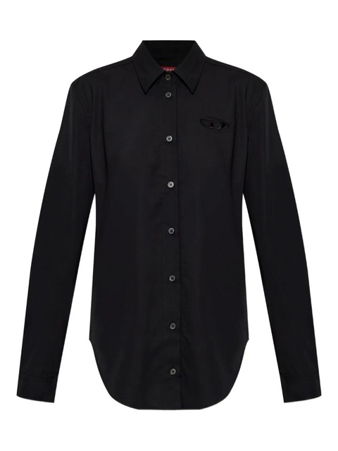 Diesel C-Ronor logo-embroidered shirt - Black - zdjęcie produktu nr 1