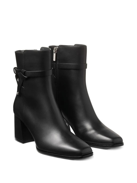 Jimmy Choo 70mm braided-strap block-heel boots - Black - zdjęcie produktu nr 2