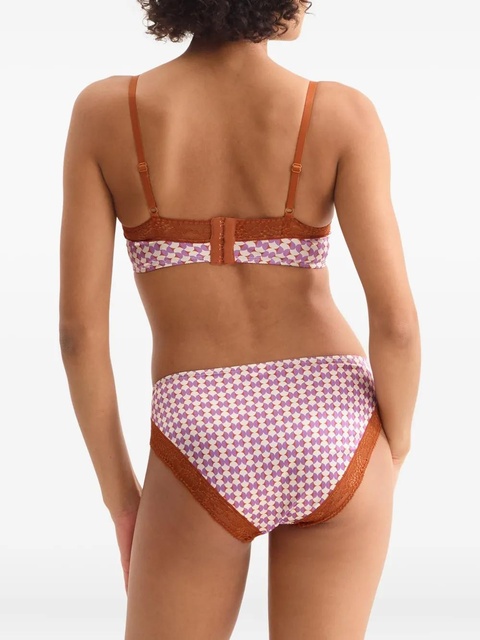 ERES geometric-print lace-trim briefs - Purple - zdjęcie produktu nr 2