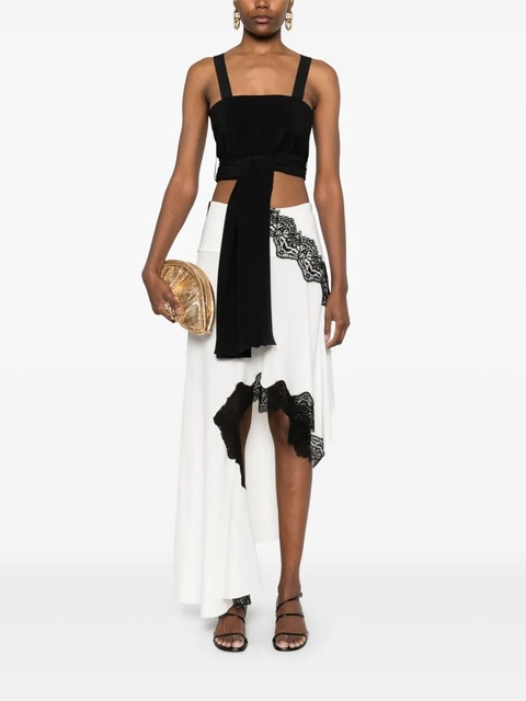 Chloé crepe de chine cropped top - Black - zdjęcie produktu nr 2