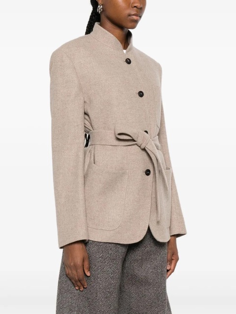 Max Mara buttoned patch-pocket jacket - Neutrals - zdjęcie produktu nr 2
