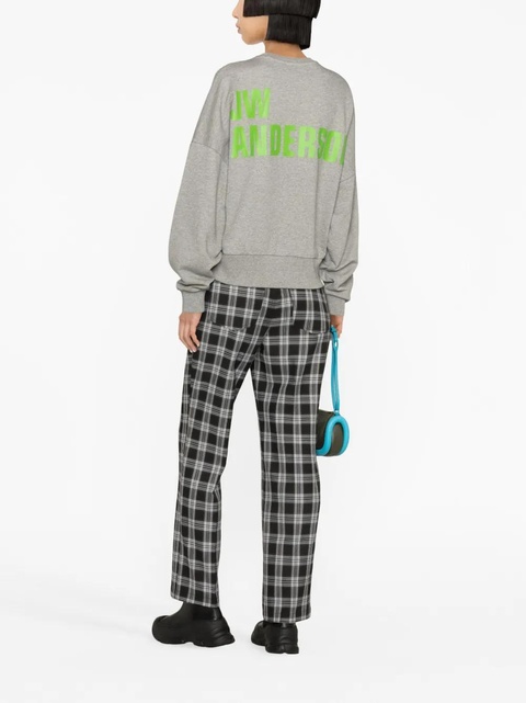 JW Anderson anchor-print cotton sweatshirt - Grey - zdjęcie produktu nr 2