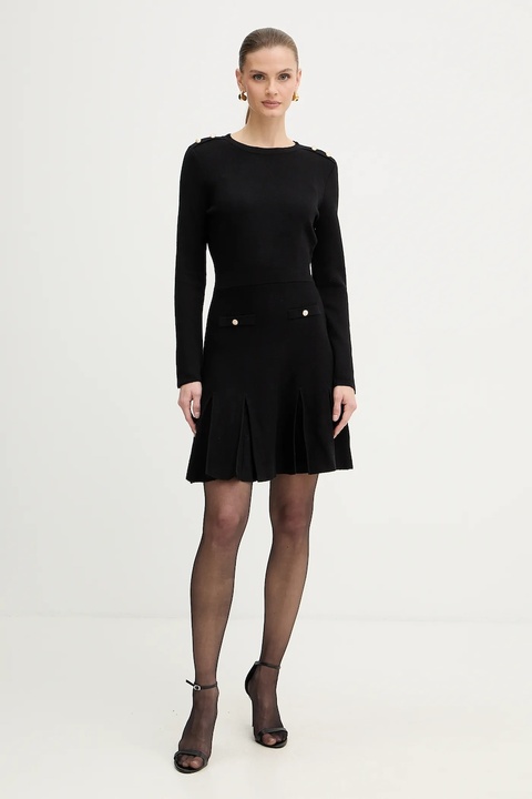 Morgan sukienka z domieszką wełny kolor czarny mini rozkloszowana RMCOLO - zdjęcie produktu nr 2