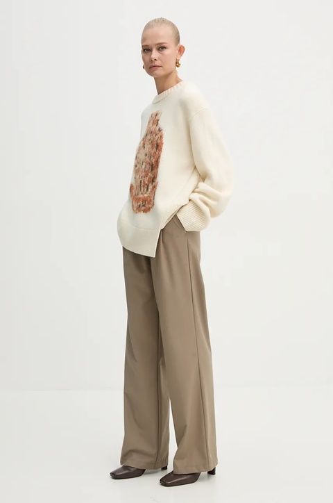 AERON sweter wełniany damski kolor beżowy PU278545 - zdjęcie produktu nr 1