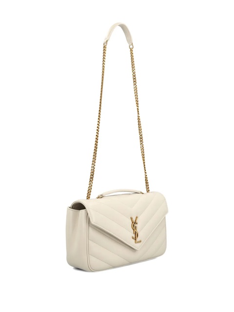 Saint Laurent medium Loulou quilted Cassandre logo shoulder bag - Neutrals - zdjęcie produktu nr 2