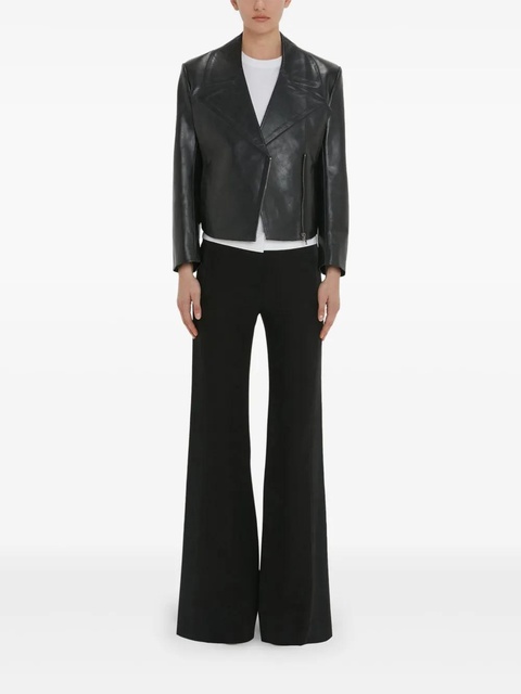 Victoria Beckham tailored leather biker jacket - Black - zdjęcie produktu nr 2