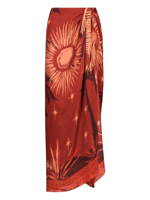 Johanna Ortiz Dance Floor printed maxi skirt - Red - zdjęcie produktu nr 1