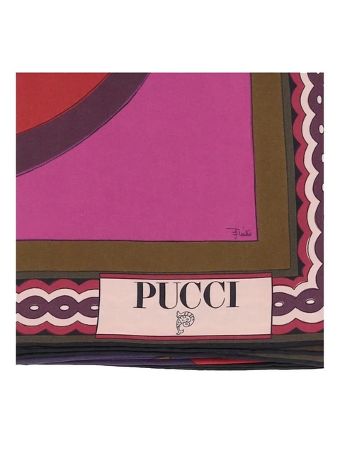 PUCCI graphic-print silk scarf - Purple - zdjęcie produktu nr 1