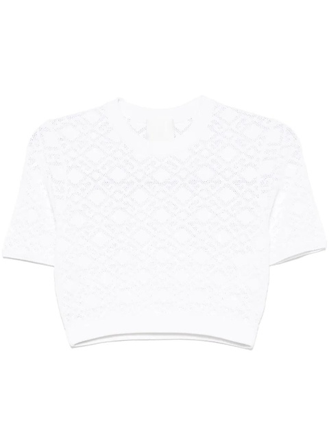 Givenchy monogram 72-jacquard cropped T-shirt - White - zdjęcie produktu nr 1