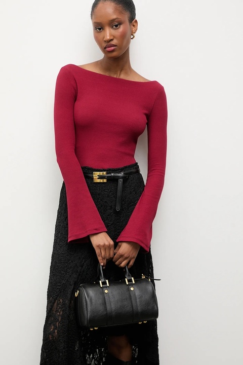 Answear.LAB longsleeve damski kolor bordowy - zdjęcie produktu nr 1