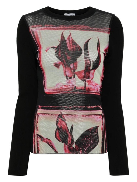 Jean Paul Gaultier floral-print jumper - Black - zdjęcie produktu nr 1