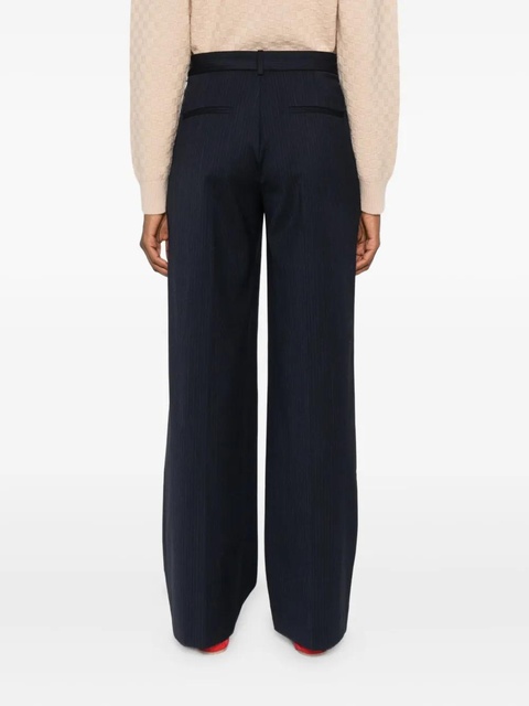 SANDRO pinstripe straight-leg trousers - Blue - zdjęcie produktu nr 2