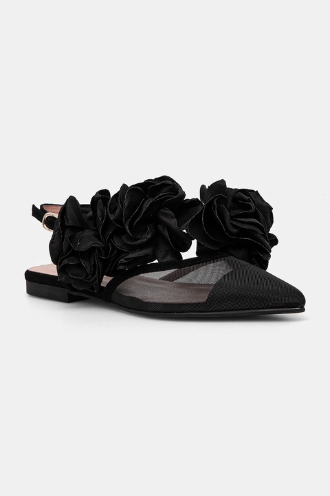 Pretty Ballerinas baleriny Yvette kolor czarny z odkrytą piętą 52145_B - zdjęcie produktu nr 1