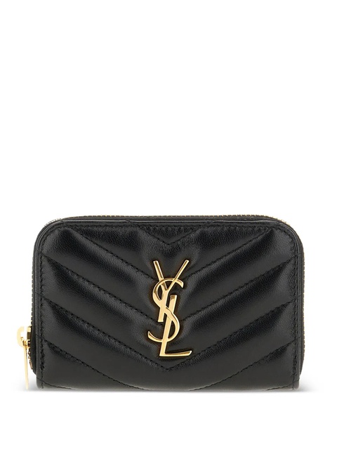 Saint Laurent Cassandre quilted-leather zip wallet - Black - zdjęcie produktu nr 1