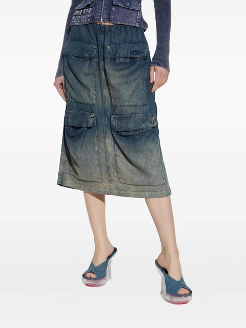 Diesel multi-pocket denim midi skirt - Blue - zdjęcie produktu nr 2