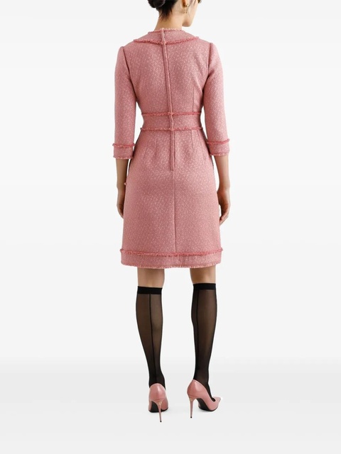 Dolce & Gabbana frayed-edge midi dress - Pink - zdjęcie produktu nr 1
