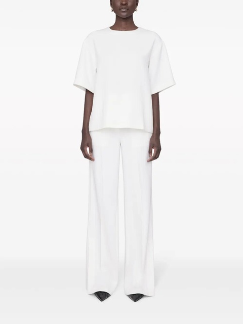 ANINE BING Maddie crepe T-shirt - White - zdjęcie produktu nr 1