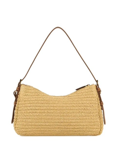 Prada large Aimée raffia leather shoulder bag - Neutrals - zdjęcie produktu nr 2