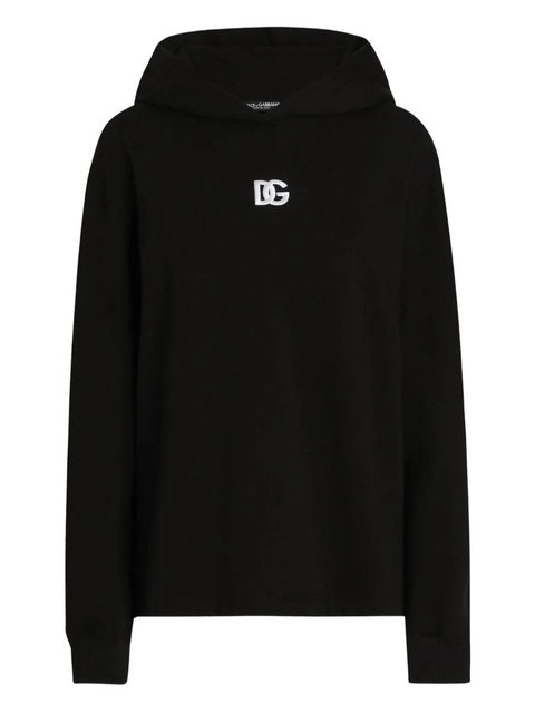 Dolce & Gabbana logo-detail cotton hoodie - Black - zdjęcie produktu nr 1