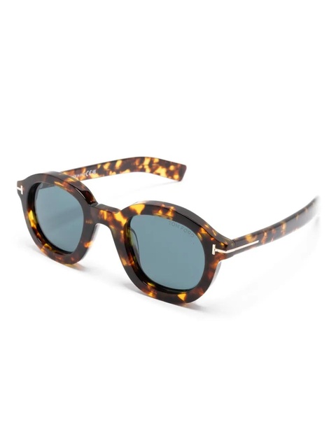 TOM FORD Eyewear Raffa pantos-frame sunglasses - Brown - zdjęcie produktu nr 2