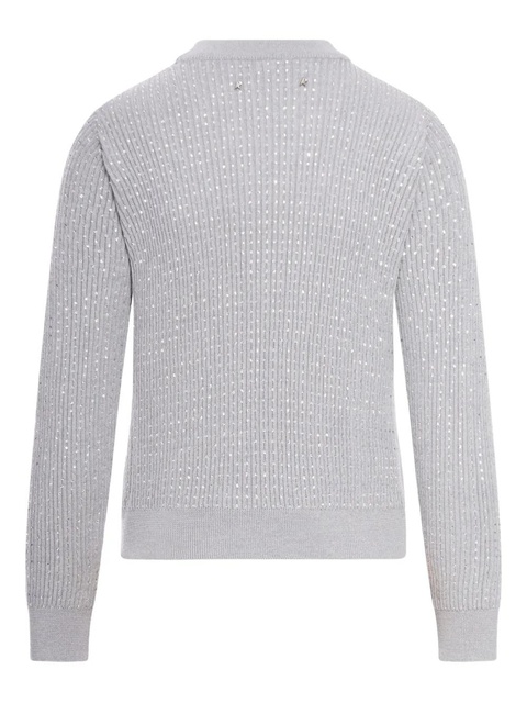 Golden Goose crystal-embellished ribbed sweater - Grey - zdjęcie produktu nr 2