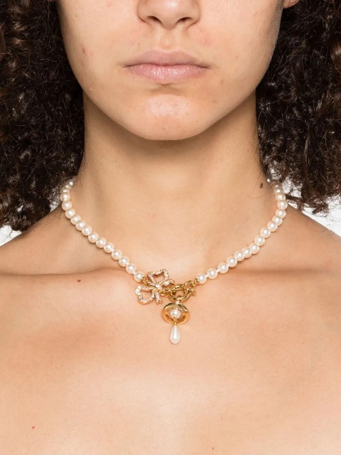 Vivienne Westwood bow-pendant necklace - Gold - zdjęcie produktu nr 2