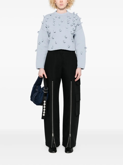 JW Anderson textured-pompom sweater - Blue - zdjęcie produktu nr 2